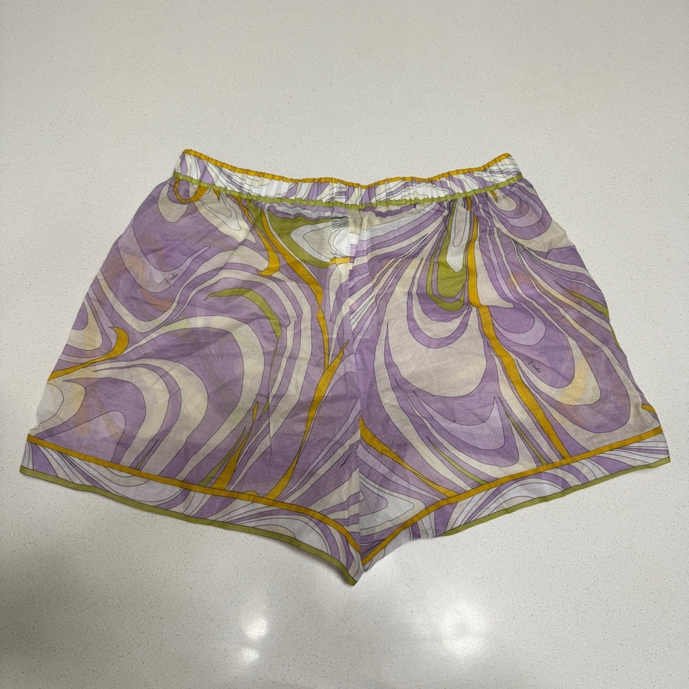 Pucci Lavender 100% Cotton Shorts | Size IT 40 - Picture 4 of 4